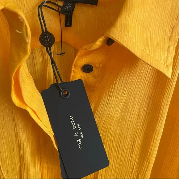 RAG & BONE bailey silk blend smocked dress